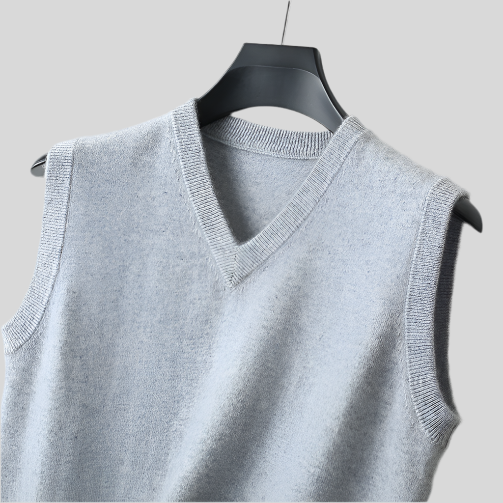 Sleeveless V-neck sweater