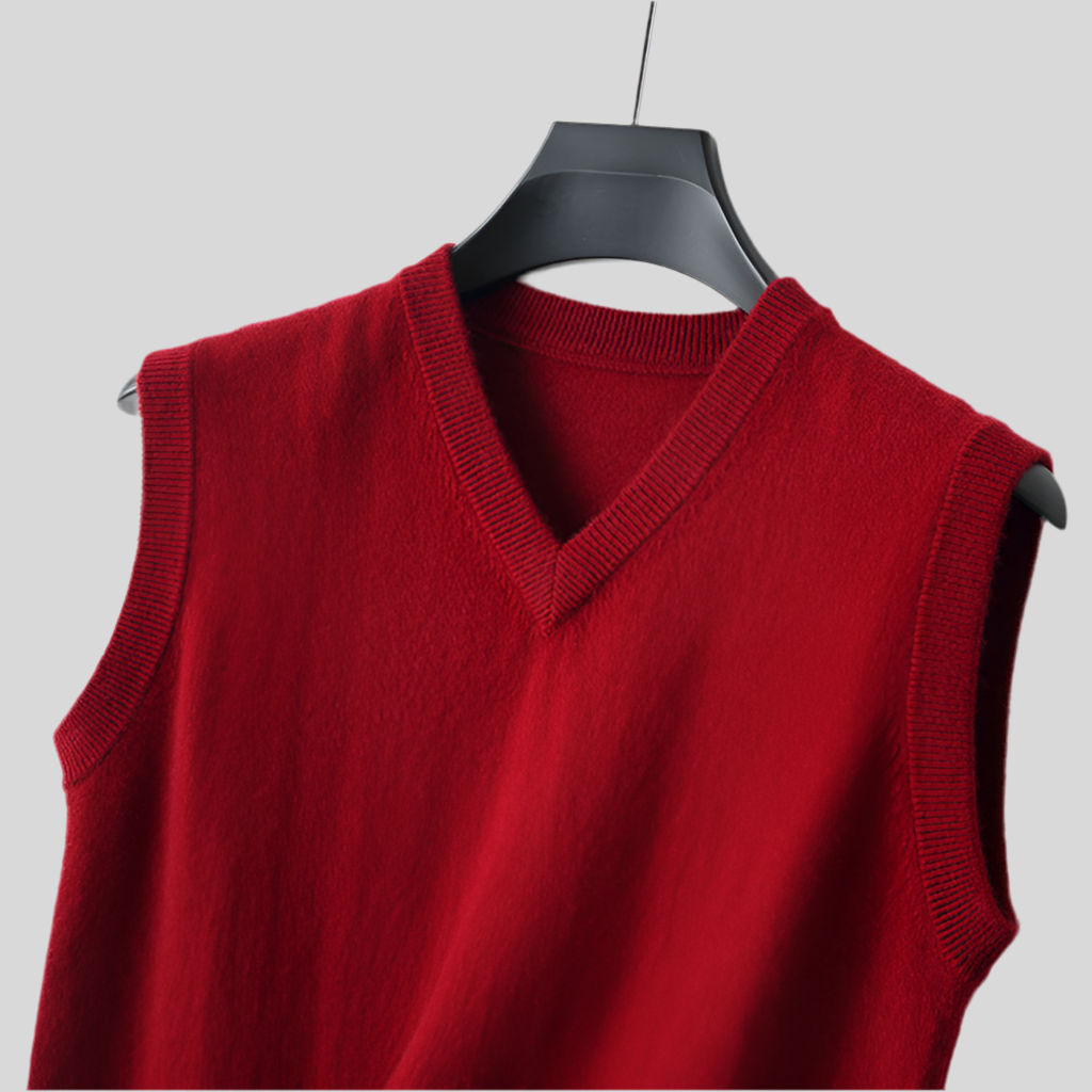 Sleeveless V-neck sweater