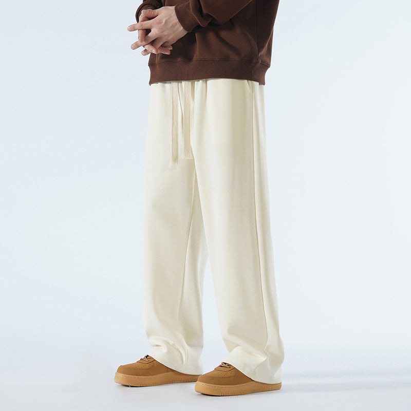 Pantalon en coton droit uni