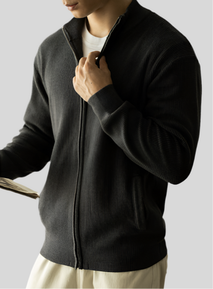 Plain zipper vest