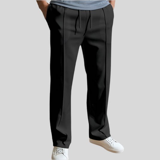 Pantalon à pince uni droit