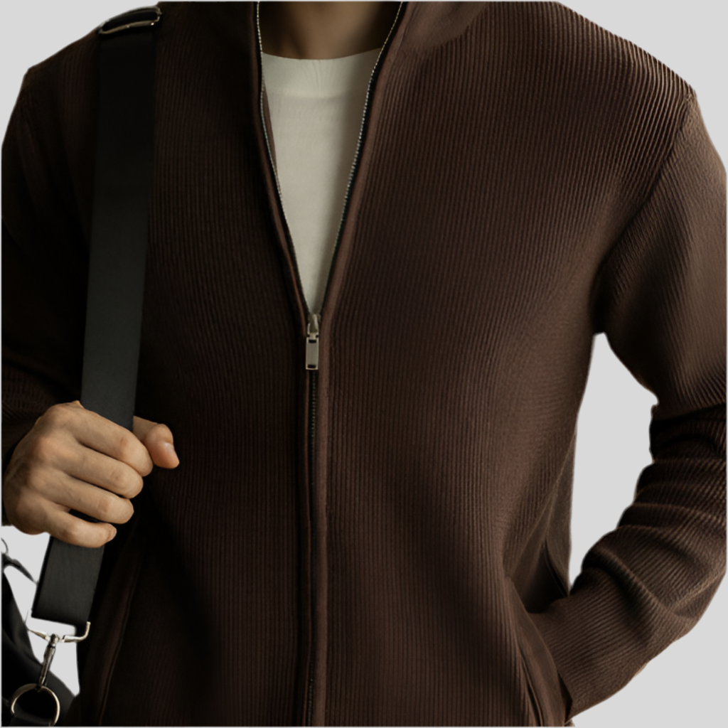 Plain zipper vest