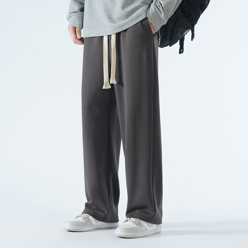 Pantalon en coton droit uni