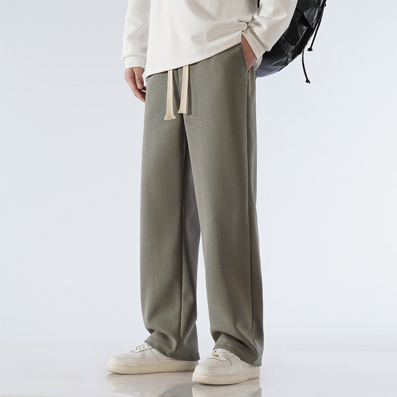 Pantalon en coton droit uni