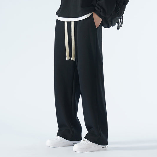Pantalon en coton droit uni